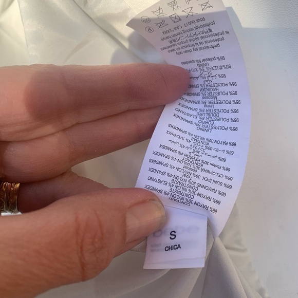 bebe white ivory genuine leather one button blazer/jacket size S - Picture 8 of 16